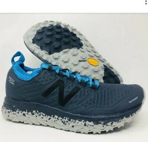 New Balance Women's Fresh Foam Hierro v3 Trail Shoes Grey with Blue